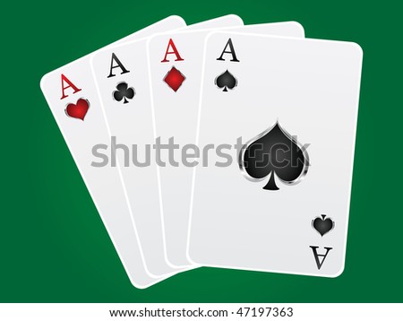 (raster image of vector) games card aces