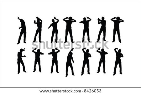 people dancing silhouette. of people dancing - vector