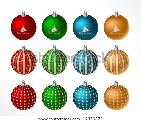 christmas ball - isolated objects - vector