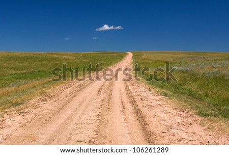 Rural Road in Kansas Prairie