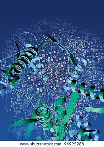 Computer artwork of a protein structure