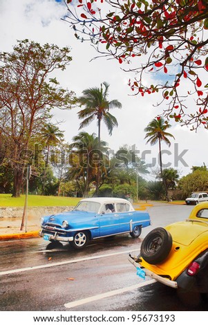stock photo HAVANA 21 MARCH Vintage car in Cuba Havana March