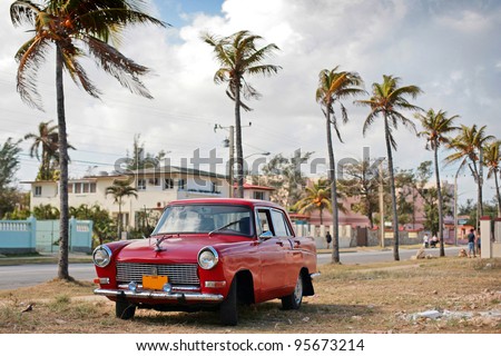 stock photo HAVANA 25 MARCH Vintage car in Cuba Havana March