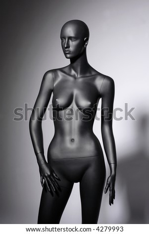 mannequin on grey background