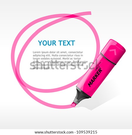 Vector markers text box
