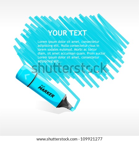 Vector marker text box