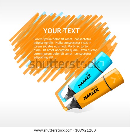 Vector markers text box