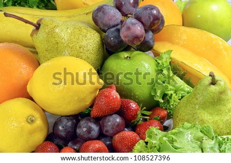 Best picture of Fresh Fruit and Vegetables shot in still life concept