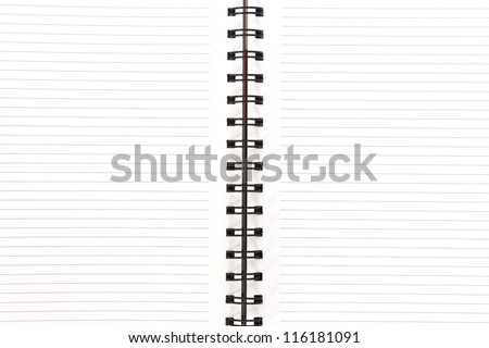 Two face open white notebook texture
