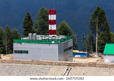 Industry building, boiler house or electric substation.