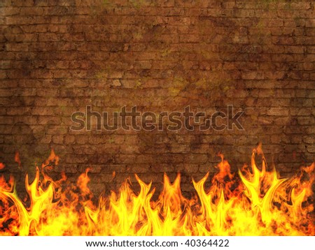 wall on fire