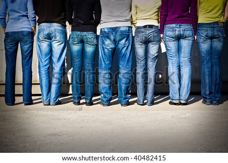Group of people in jeans