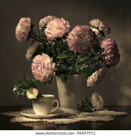 Hydrangeas in a vase