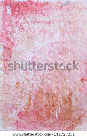 Paper with red, pink, and brown paint abstract. Abstract border frame with vintage background texture design, luxurious paper or grunge wallpaper