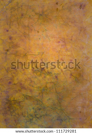 Paper with yellow and brown paint abstract. Abstract border frame with vintage background texture design, luxurious paper or grunge wallpaper