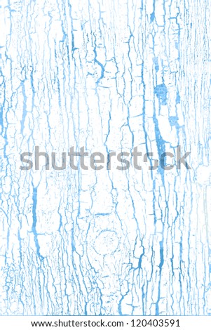 Abstract textured background: white wood-like patterns on blue backdrop. For art texture, grunge design, and vintage paper / border frame