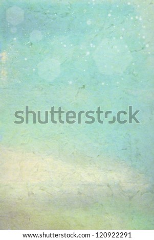 Old canvas: Abstract textured background with blue, yellow, and brown patterns. For art texture, grunge design, and vintage paper / border frame