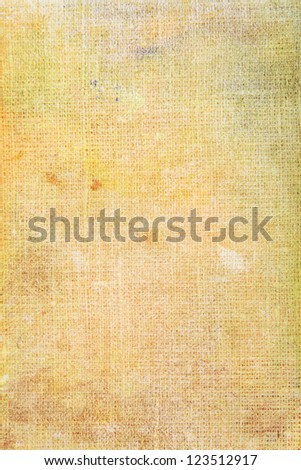 Grain yellow canvas background or vintage paper texture. For art texture, grunge design, and old border frame