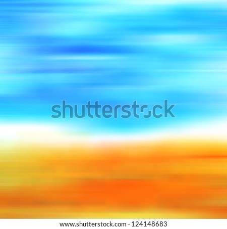Abstract hand drawn paint background: fall landscape with yellow leaves and blue sky. Great for art texture, grunge design, and vintage paper