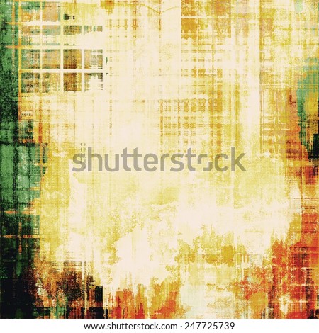 Grunge old-school texture, background for design. With different color patterns: red (orange); yellow (beige); brown; green