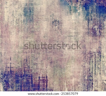 Grunge aging texture, art background. With different color patterns: brown; gray; blue; purple (violet)