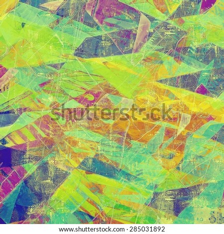Old texture with delicate abstract pattern as grunge background. With different color patterns: yellow (beige); blue; green; purple (violet)