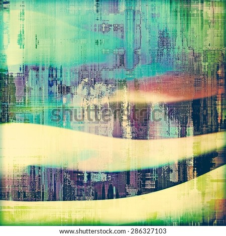 Grunge aging texture, art background. With different color patterns: yellow (beige); brown; blue; green
