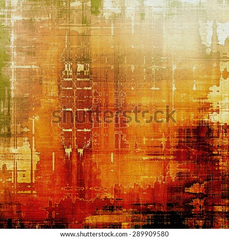 Grunge old-school texture, background for design. With different color patterns: yellow (beige); brown; green; red (orange)