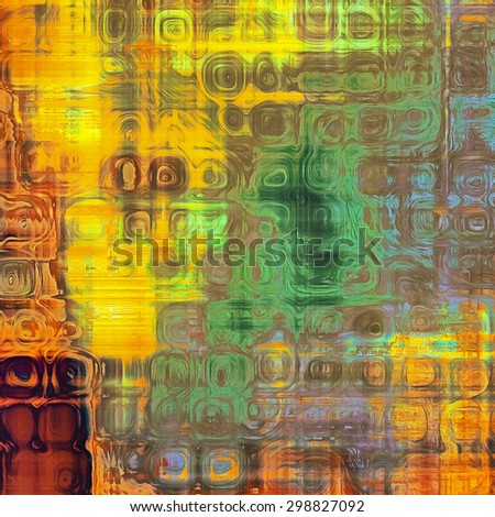 Grunge aging texture, art background. With different color patterns: yellow (beige); brown; green; blue