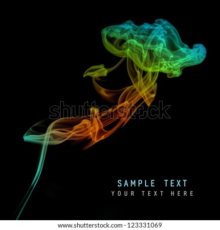 Colored fire and smoke background