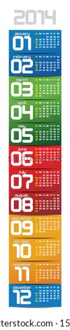 portable 2014 year vector calendar portable 2014 year vector calendar