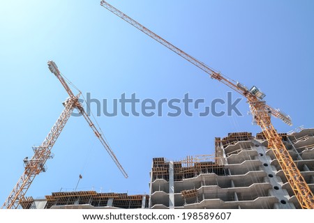 Construction site. Office building development.