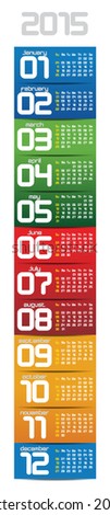 portable 2015 year vector calendar portable 2015 year vector calendar