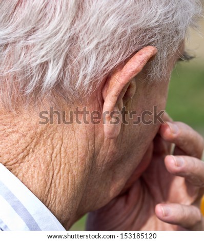 Old man skin with wrinkles on neck
