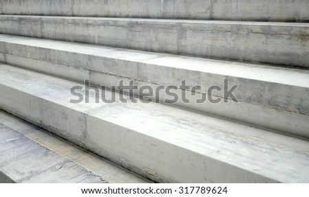 A section of empty concrete steps used for stadium seating