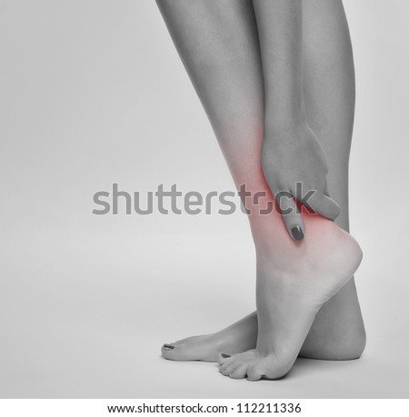 woman legs, ankle pain