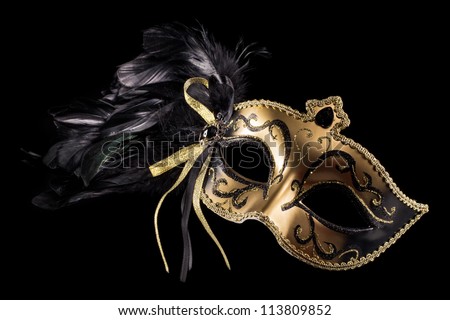Carnival mask isolated on a black background