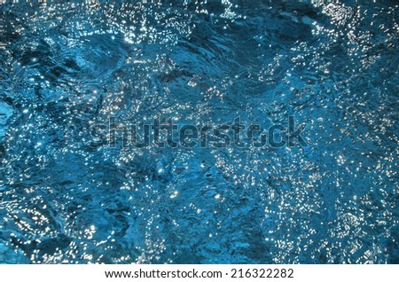 blue background of flowing pure and fresh water