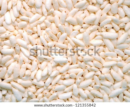 puffed rice cereal for background uses