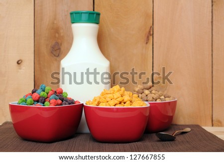 cereal and milk for breakfast