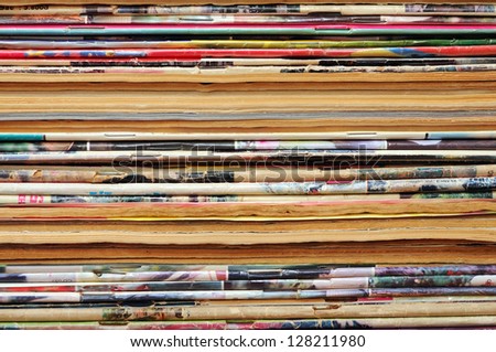 very old magazines for background uses