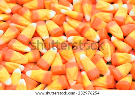 a lot of tooth corn candies for background
