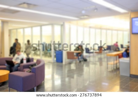 Abstract blurred background of university for education concept