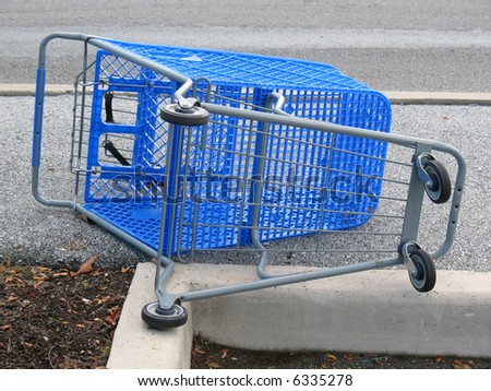 Blue shopping cart