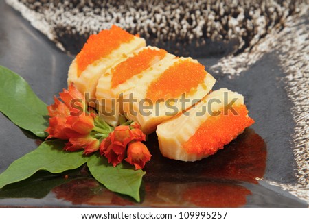 sushi,japanese food  display on dish