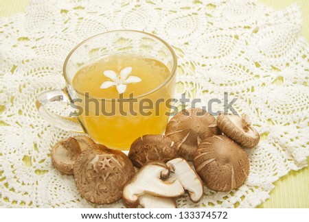 mushroom soup steamed,fusion food