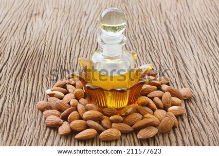 Almond oil and almonds seed for beauty spa and treatment