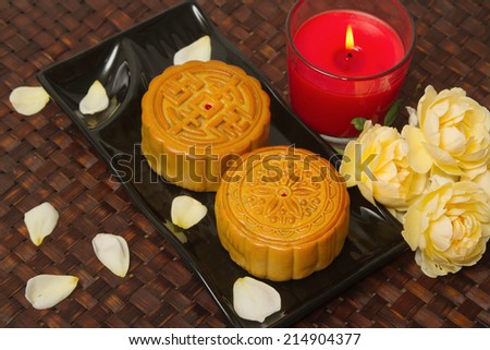Chinese Moon cake,food for Chinese mid-autumn festival