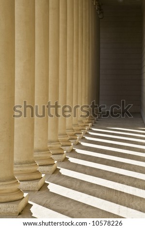 columns with shadows