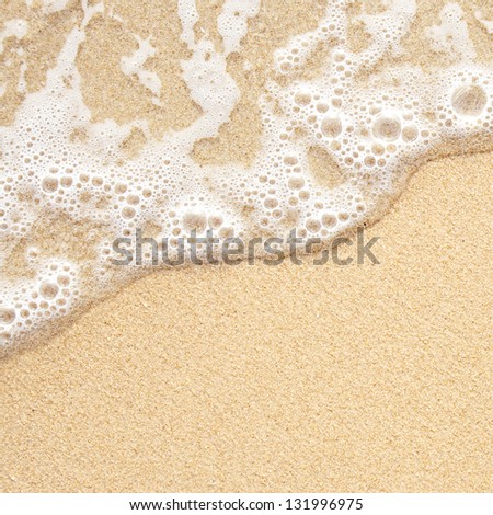 Sea wave over sand Sea wave over sand